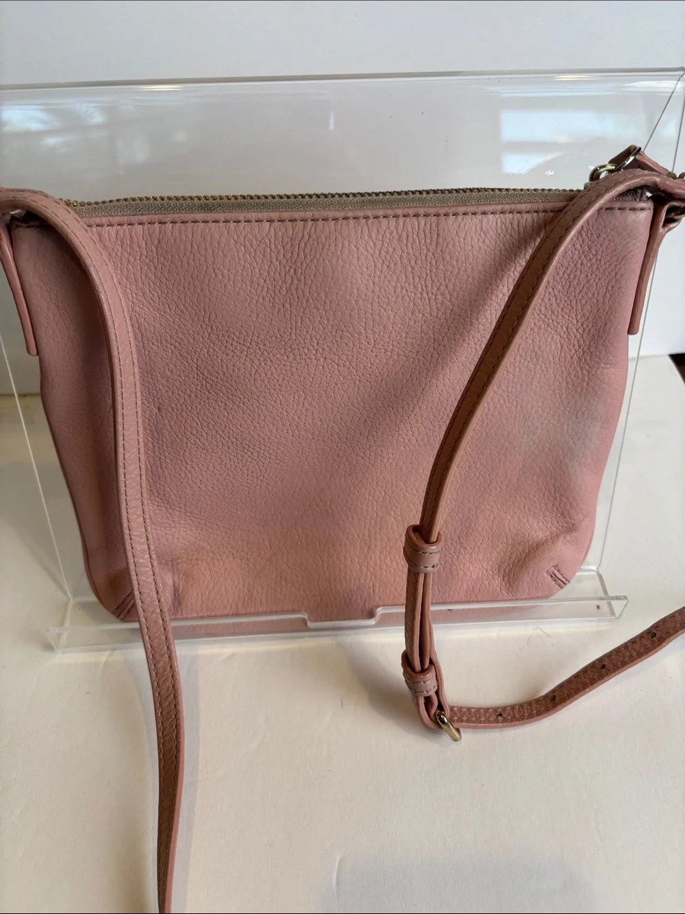 kate spade Pink Pebbled Leather Crossbody with Bow Detail